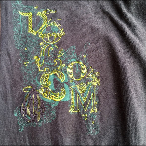 VOLCOM Women's Large Green Zip up Hoodie Vintage - Picture 8 of 8